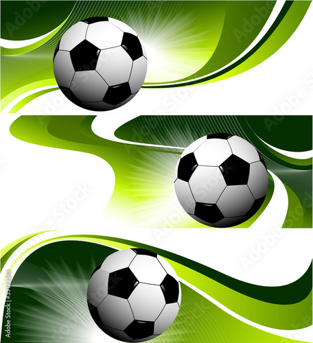 Abstract football banners