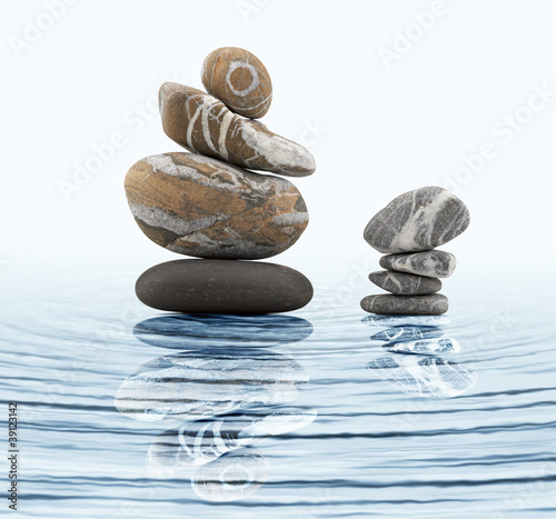 Canvas Print Zen stones in water