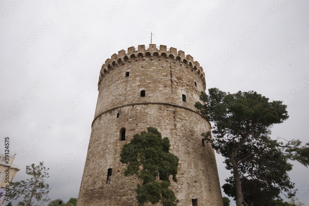 white tower of Thessaloniki, heritage of Greece