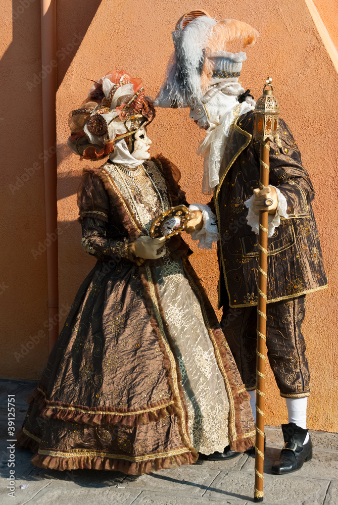 Obraz premium Carnaval de Venise masque blanc / or
