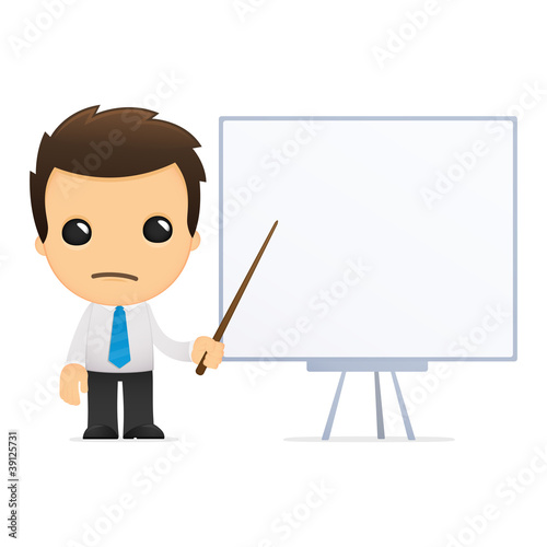 funny cartoon office worker