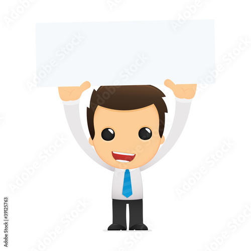 funny cartoon office worker