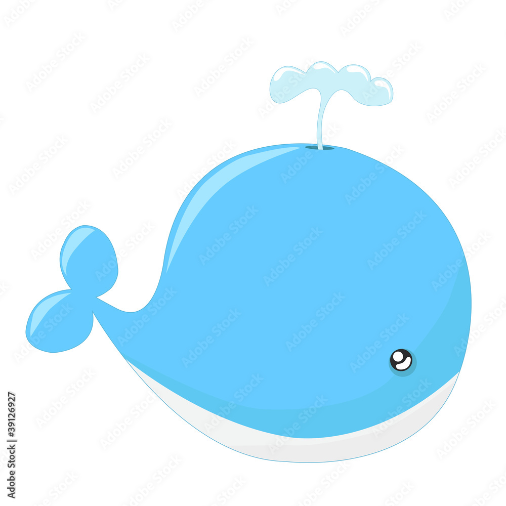 Naklejka premium Cute whale cartoon