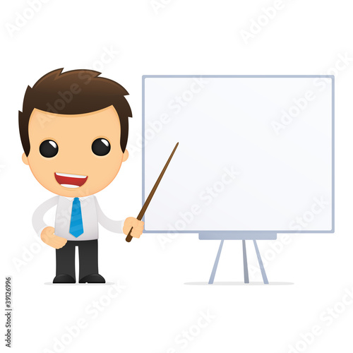 funny cartoon office worker