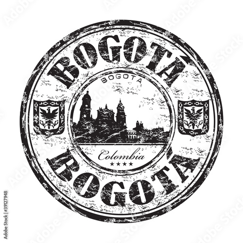 Bogota grunge rubber stamp