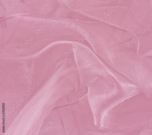 Bild auf Leinwand Pink sheer folded fabric background