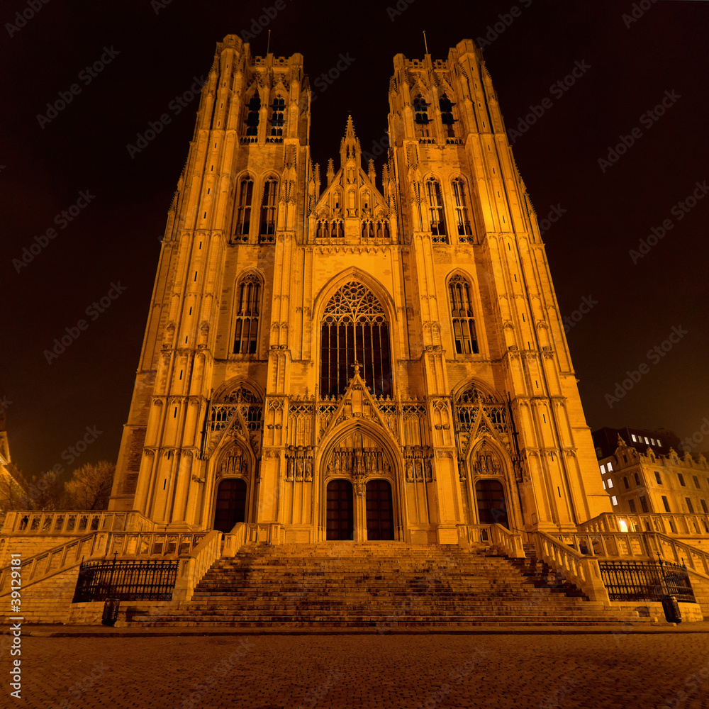 Fototapeta premium St. Michael and Gudula Cathedral. Brussels. Belgium