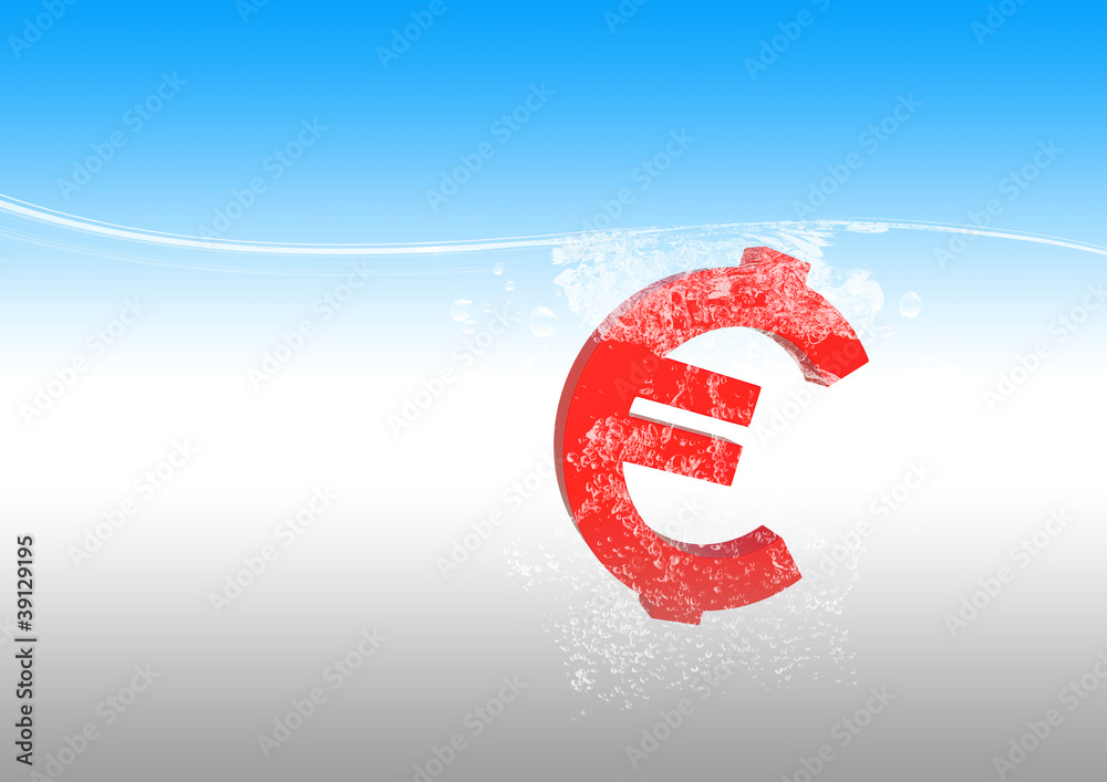 Fototapeta premium Euro in water