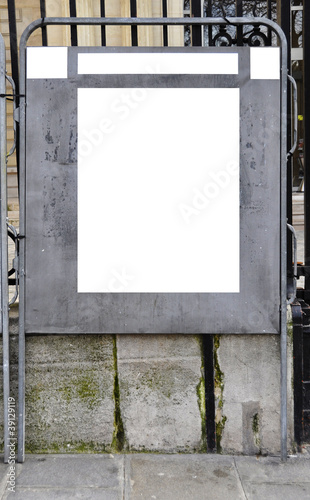 Official election billboard with copy space