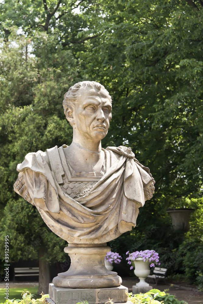 Bust of antique Emperor Julius Ceasar