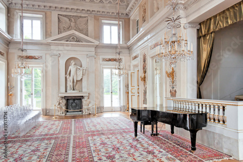 Fotobehang Piano in stylish interior.