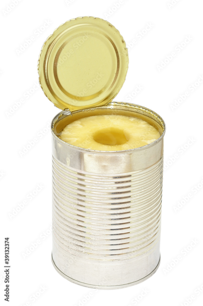 Open a tin of pineapples in syrup