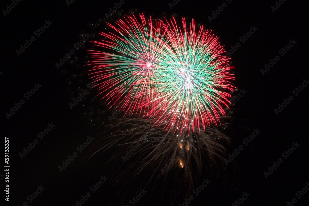 Fireworks during a religious festivity in the south of Italy Fireworks during a religious festivity in the south of Italy