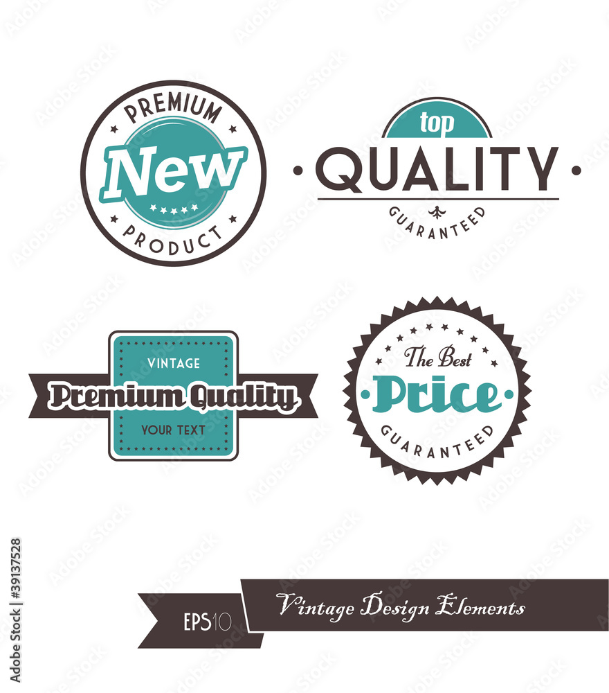 Obraz premium Set of vintage labels.
