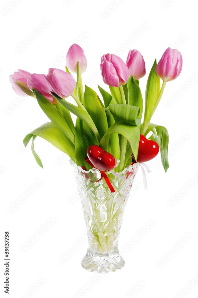 custom made wallpaper toronto digitalPink tulips, it is isolated on white