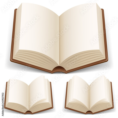 Open book with white pages