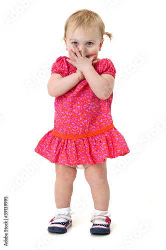 embarrassed little girl