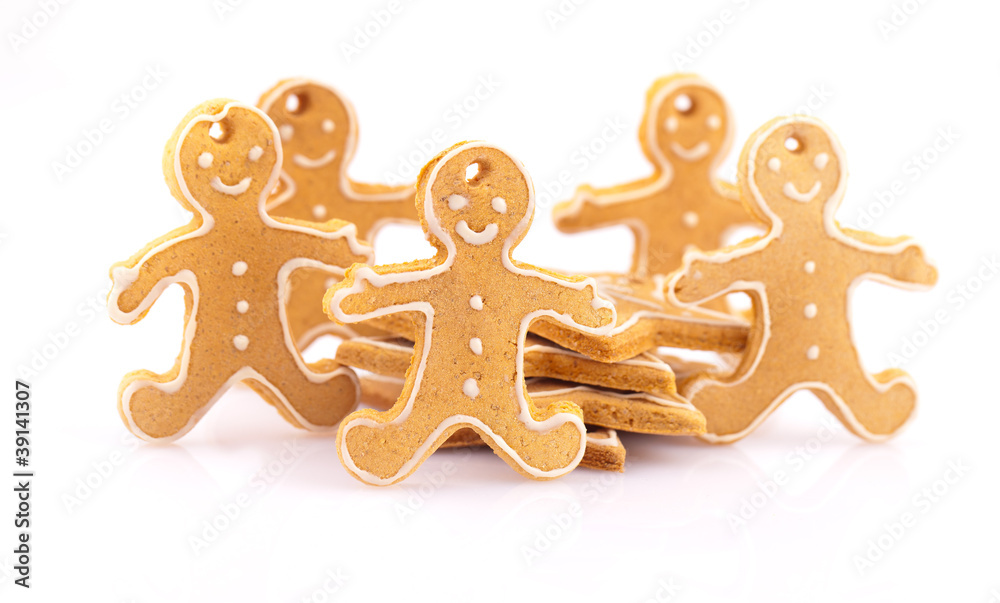 five gingerbread man with stars five gingerbread man with stars