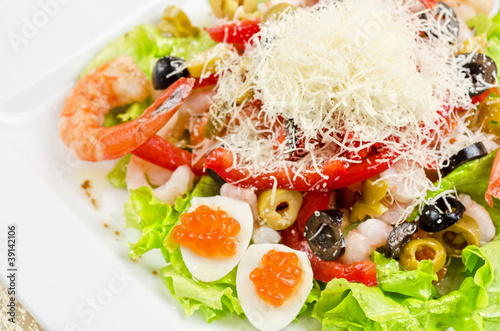 tasty seafood salad
