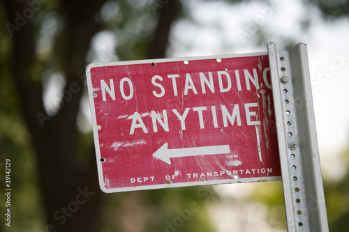 No Standing Anytime sign photo