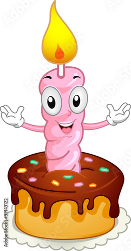 Birthday Candle Mascot