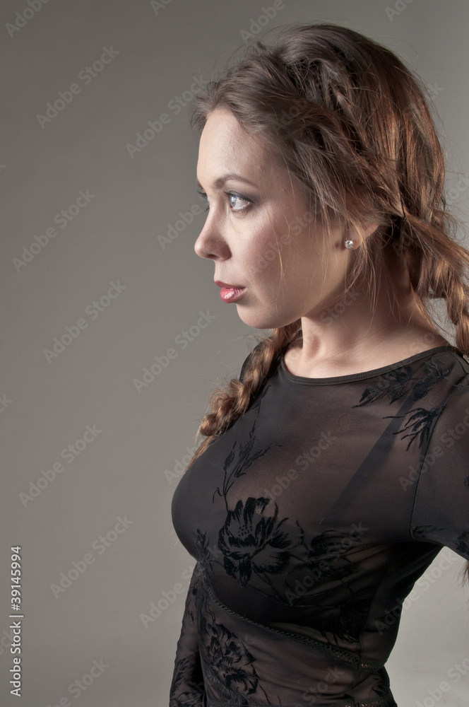 Fototapeta premium The girl in the dark