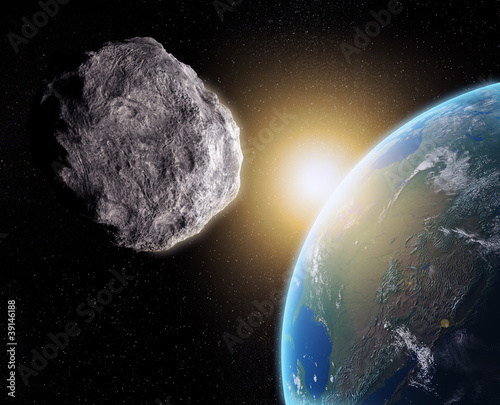 Asteroid near Earth photo