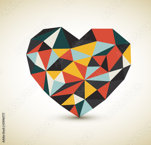 Vector retro heart