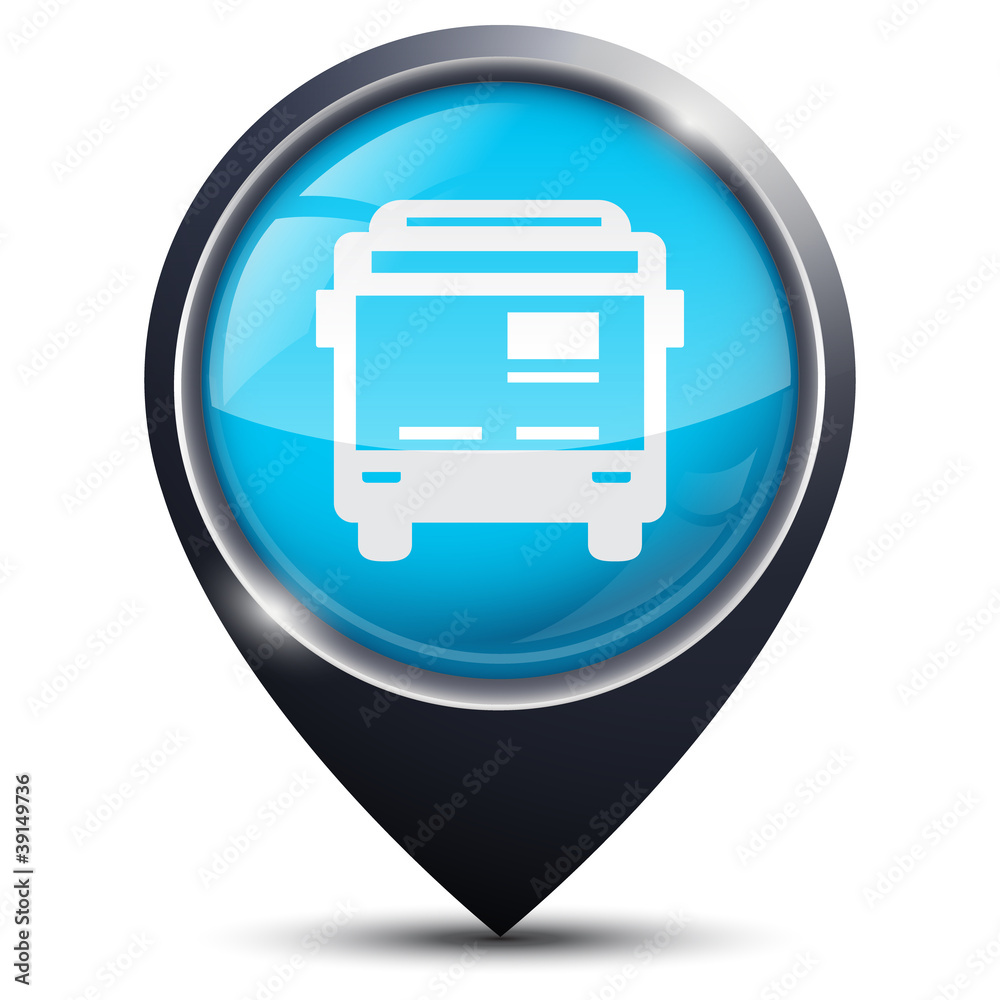 Symbole glossy vectoriel arrêt be bus / navette Symbole glossy vectoriel arrêt be bus / navette
