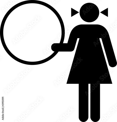 girl playing with a hoop
