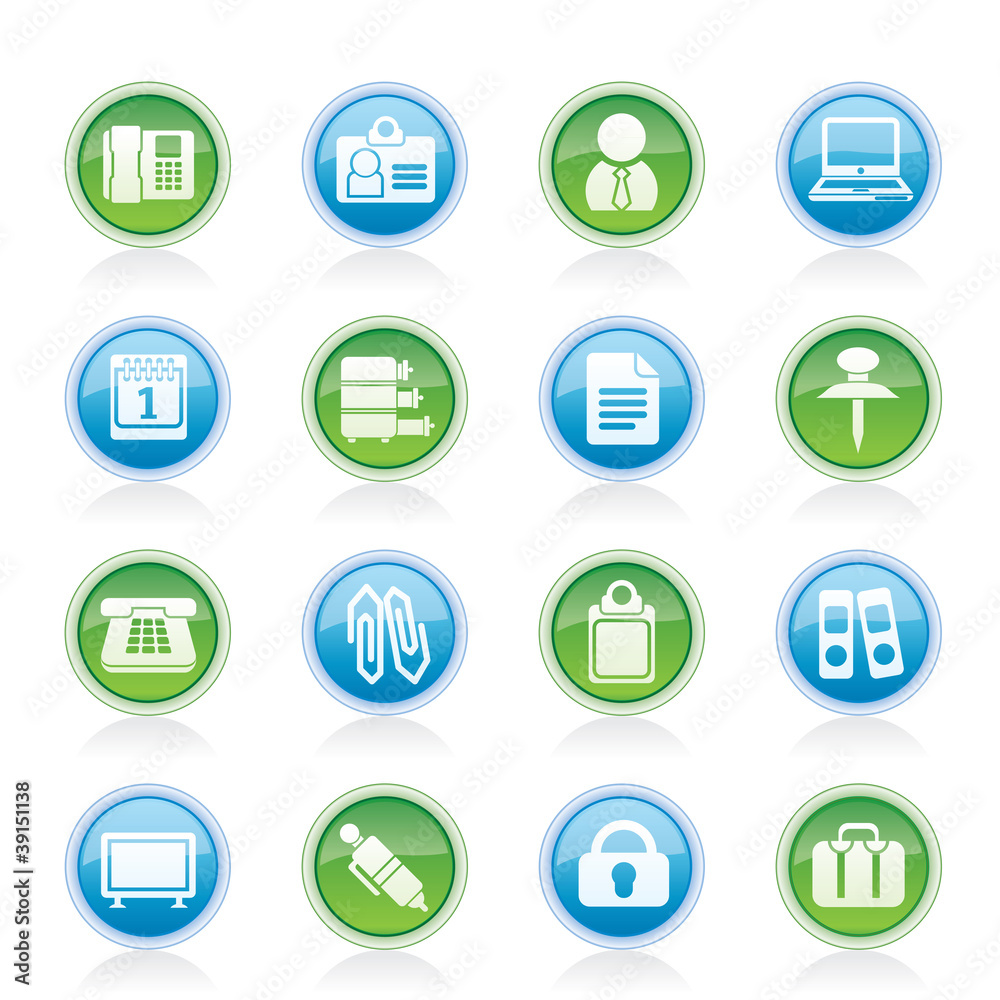 Business and Office icons - vector icon set Business and Office icons - vector icon set