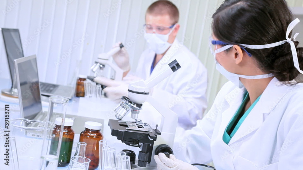 Young Student Doctors in Research Lab Young Student Doctors in Research Lab