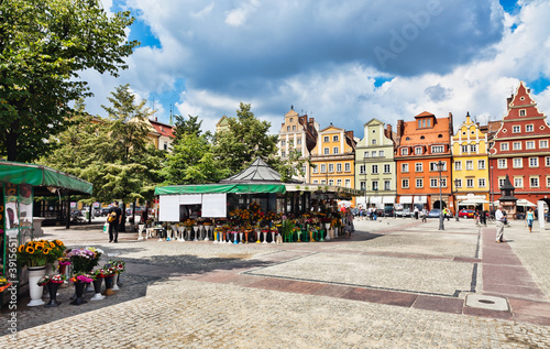 Flowers in Salt Square - Wroclaw, Poland