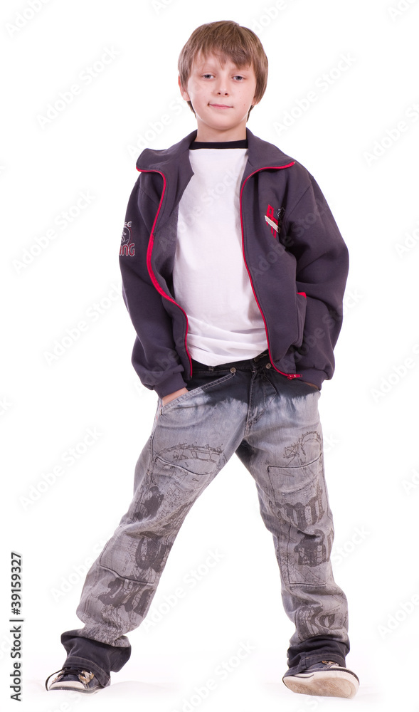 Little beautiful boy on white background Little beautiful boy on white background