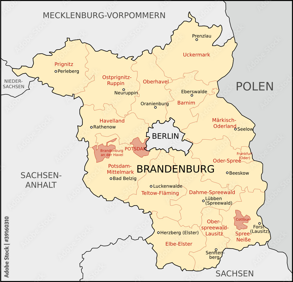 Brandenburg, Landkreis, Kreisstadt
