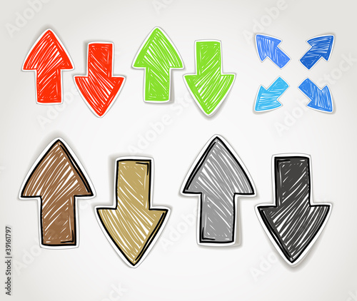 Hand-drawn arrow symbols collection