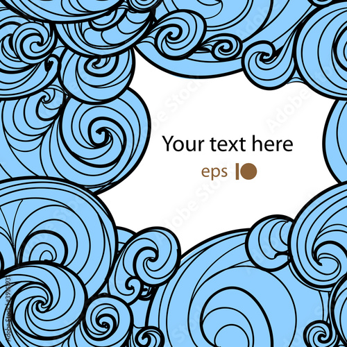 Blue clouds background. Ready for you text