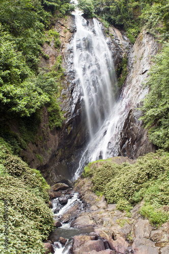 A waterfall