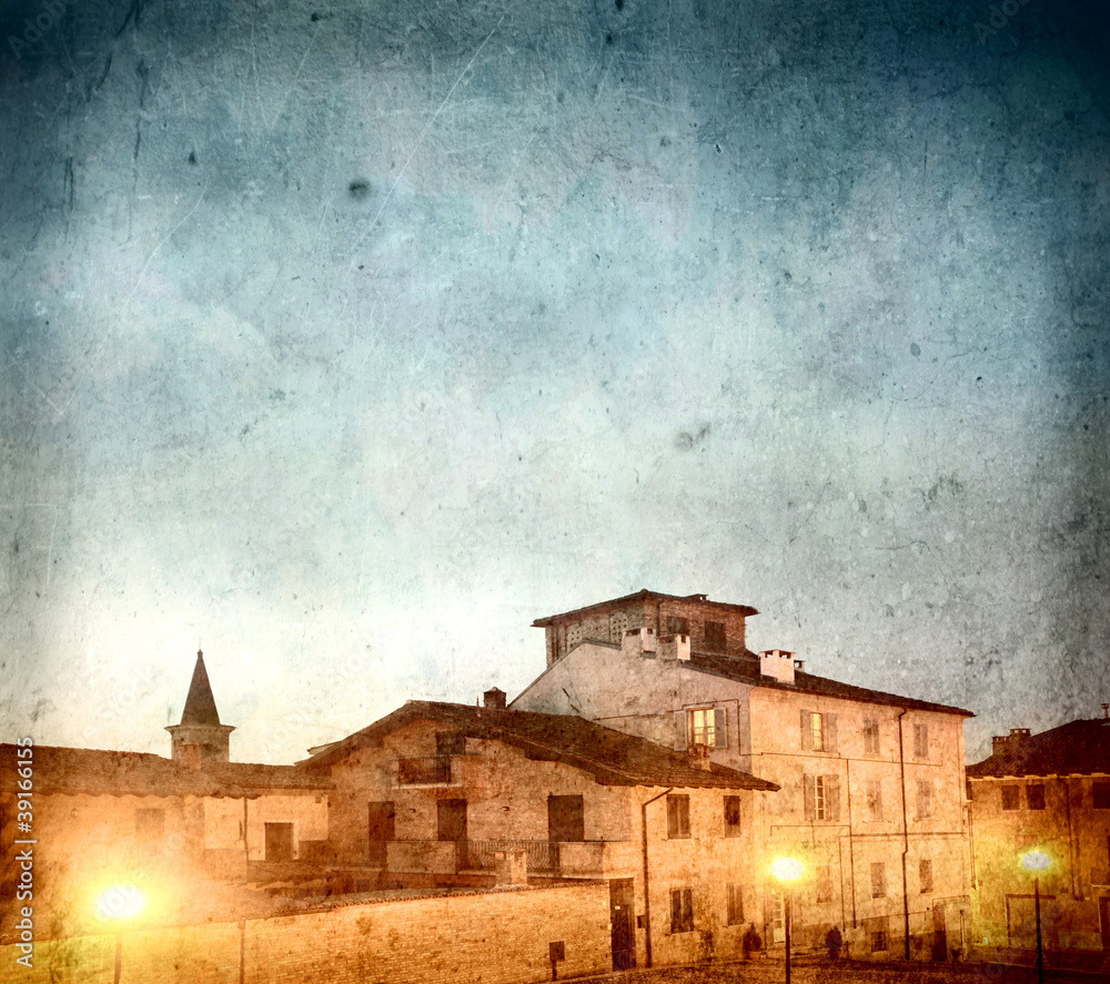 Naklejka premium Antique village