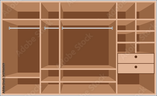 Wardrobe room. Furniture.