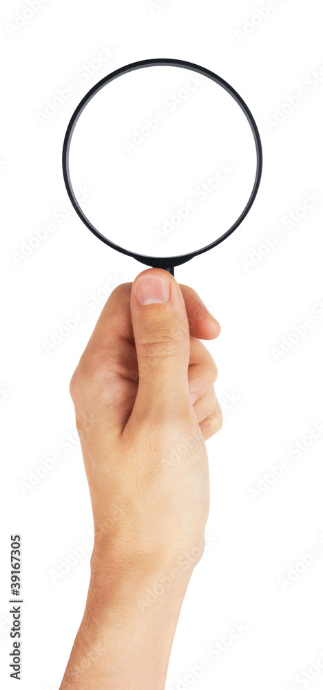 man hand holding hand lens man hand holding hand lens