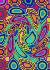 Fototapete Psychedelisch Psychedelischer Hintergrund in Wirbelfarben  © africa