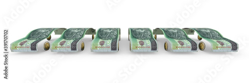 100 zloty as a car array