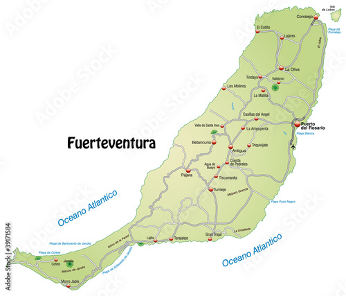 Landkarte von Fuerteventura