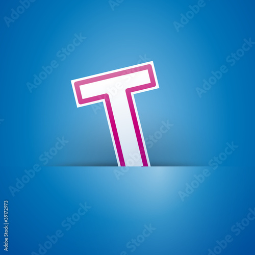 Logo slot with letter T # Vector
