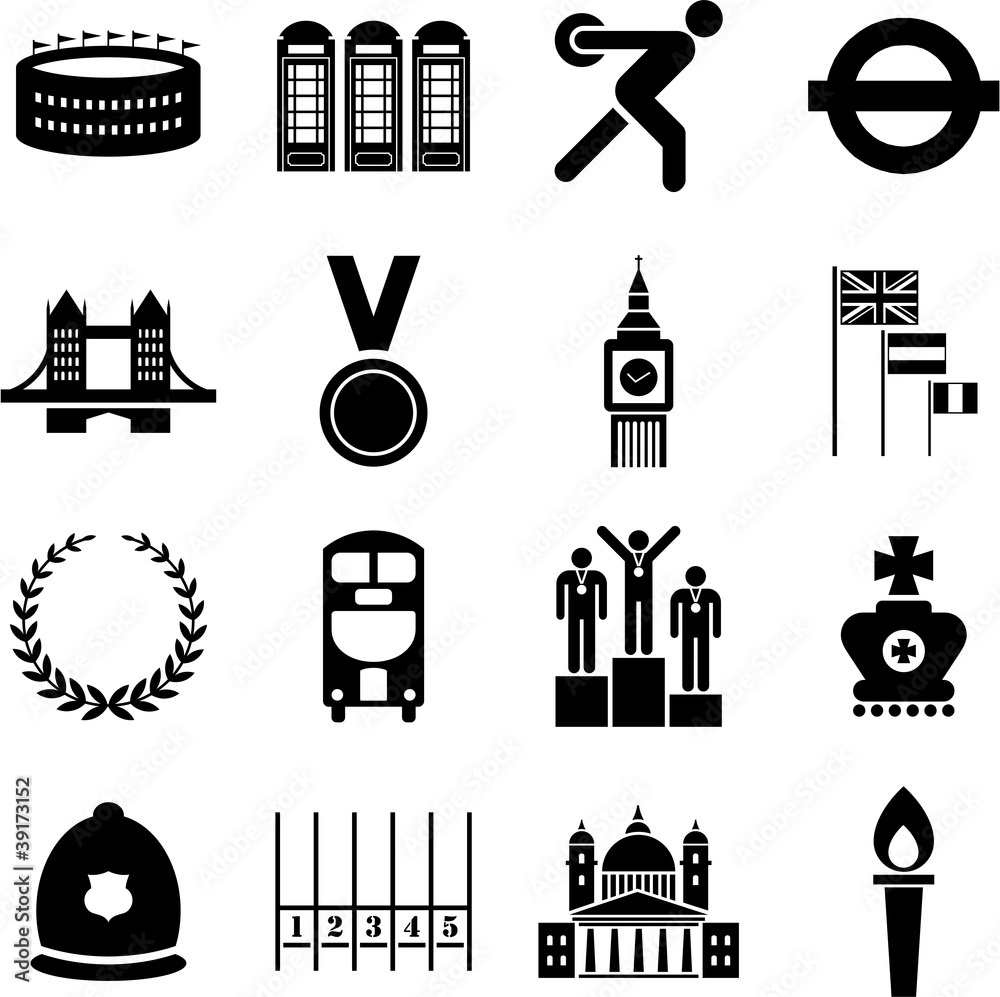 Naklejka premium London Olympic Games icons