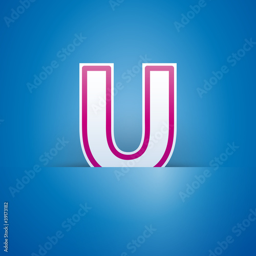 Logo slot with letter U # Vector