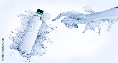 Water hand bottle photo