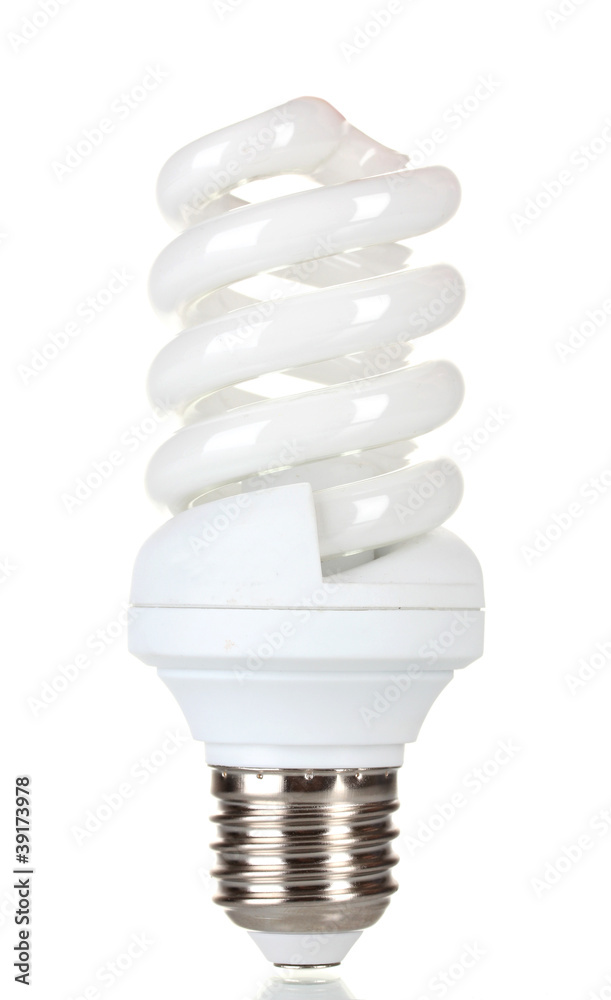Energy saving lamp isolated on white Energy saving lamp isolated on white