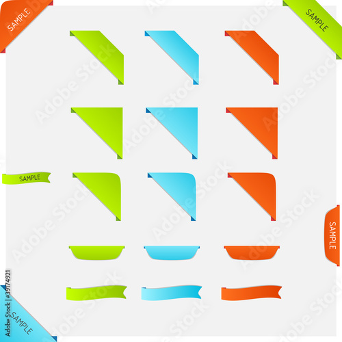 Corner page ribbon